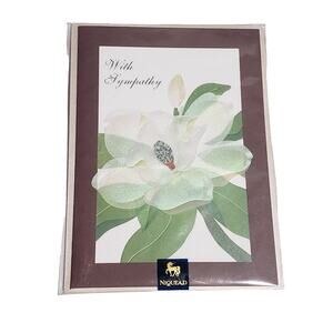 2 for $10 NIQUEA.D With Sympathy Floral "Our Heartfelt Condolences" Luxury Card